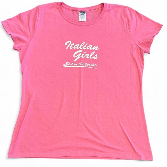 Pink Italian Girls Best in the World women's t-shirt 2XL - Picture 1 of 5